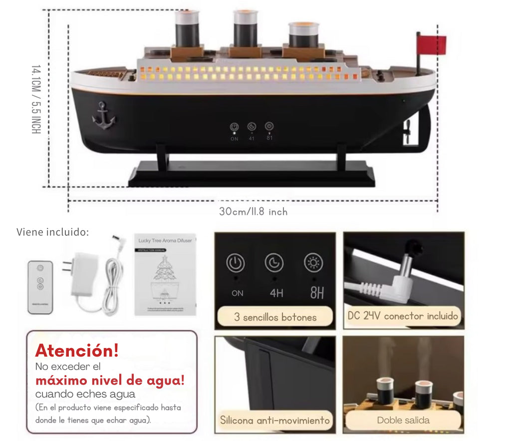 Barco Titanic Humidificador
